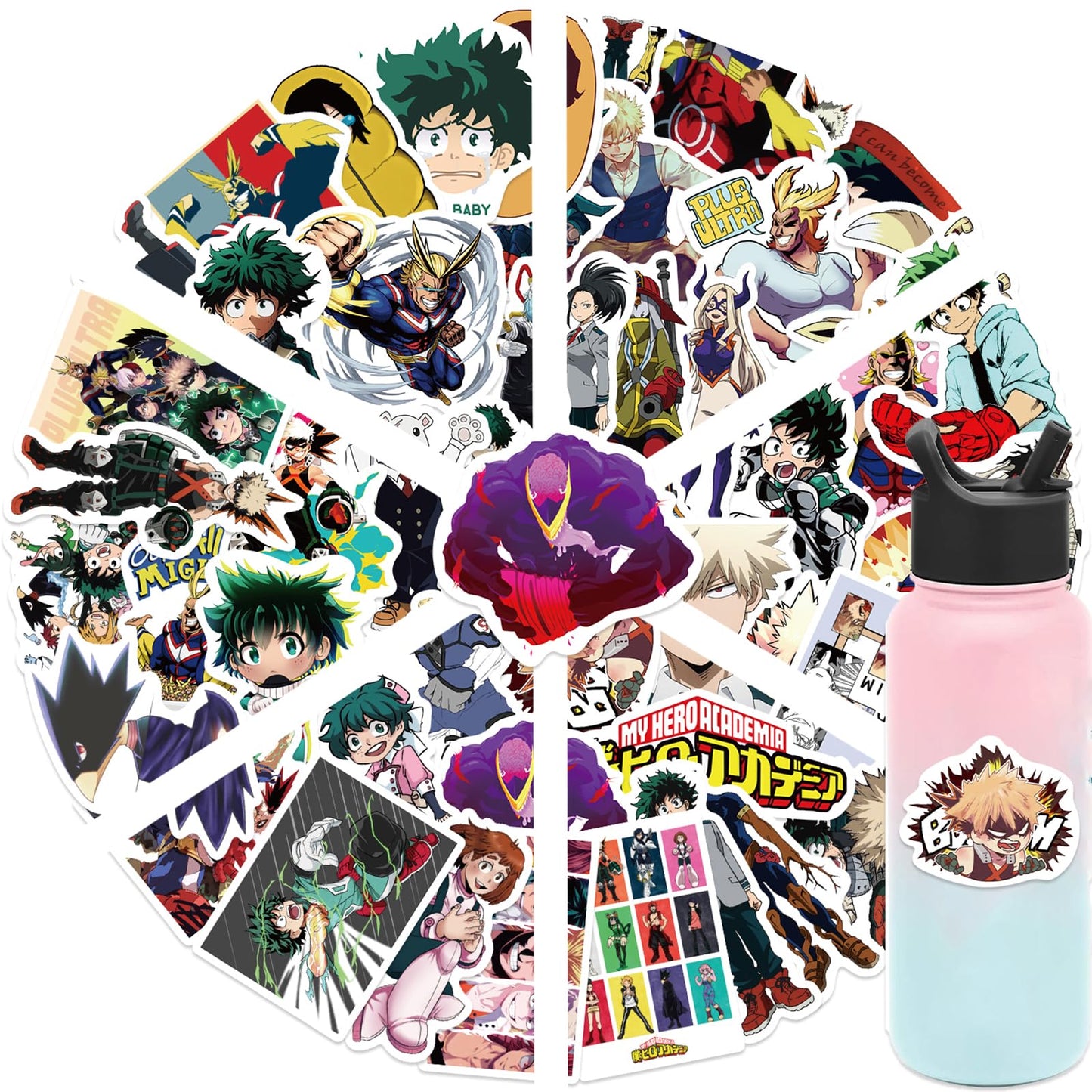 Meet Holiday 50pcs My Hero Academia Stickers – Waterproof Vinyl Decals for Laptops, Phones & More