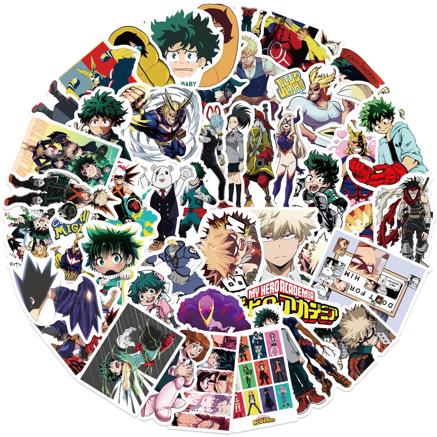 Meet Holiday 50pcs My Hero Academia Stickers – Waterproof Vinyl Decals for Laptops, Phones & More