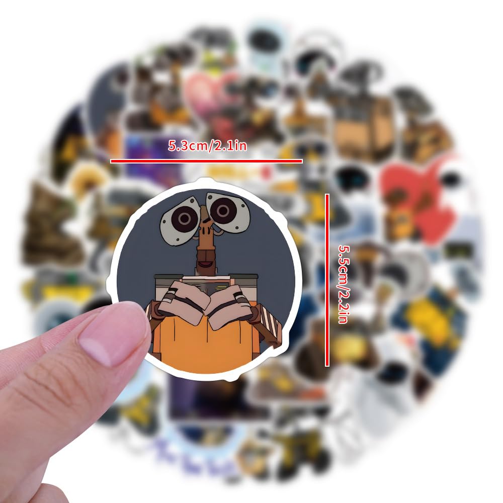Meet Holiday 50PCS Movie Walle Sticker Set – Waterproof Vinyl Decals for Laptop, Water Bottle & More