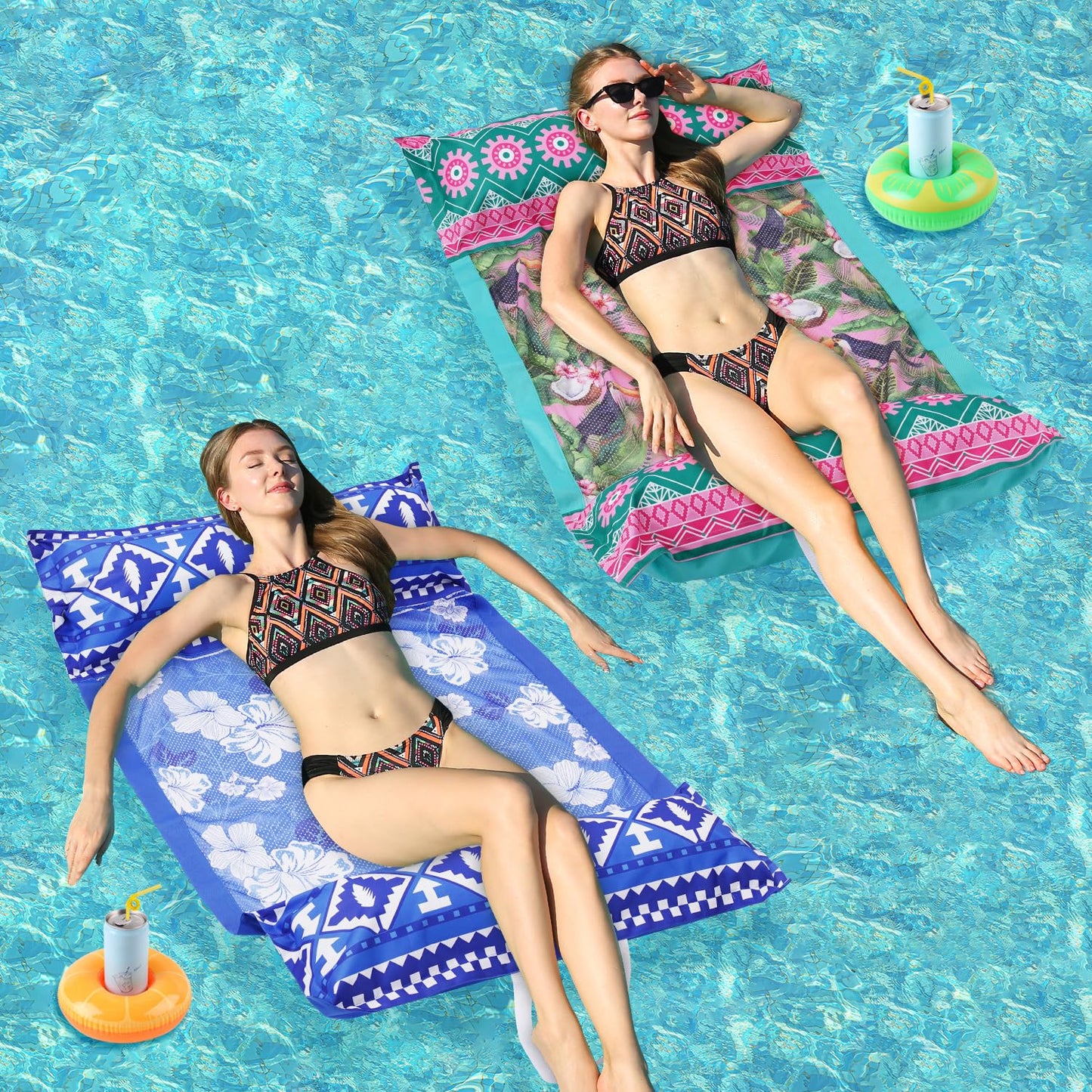 Meetinext Botanical Four-in-One Pool Float – 2 Pack for Adults