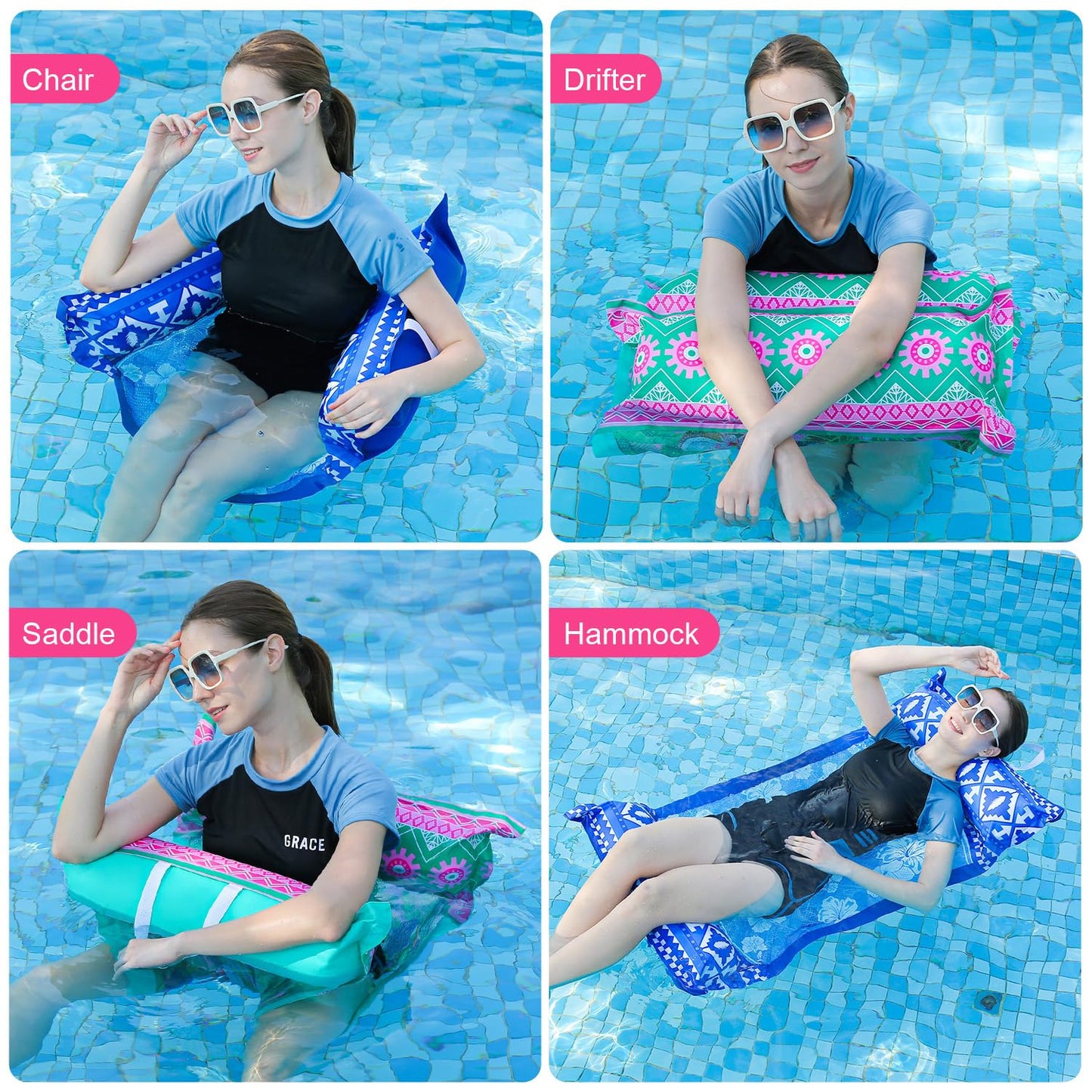 Meetinext Botanical Four-in-One Pool Float – 2 Pack for Adults