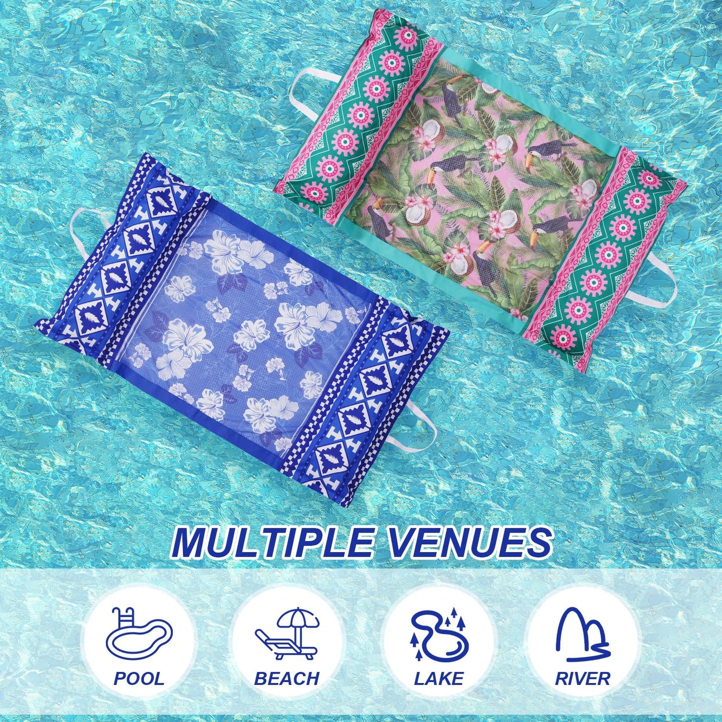 Meetinext Botanical Four-in-One Pool Float – 2 Pack for Adults