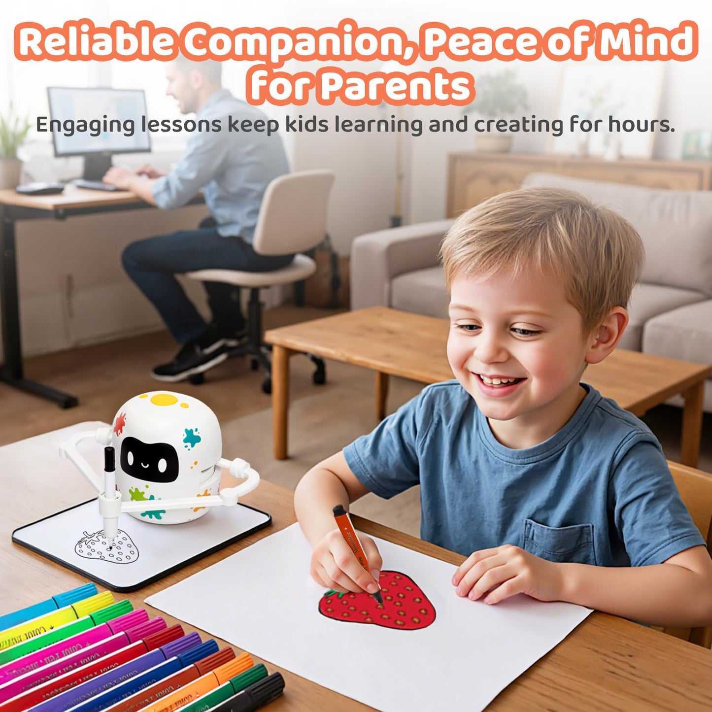 MeWaii Drawing Robot for Kids – 150 Cards, Educational Art Toy for Ages 8-12
