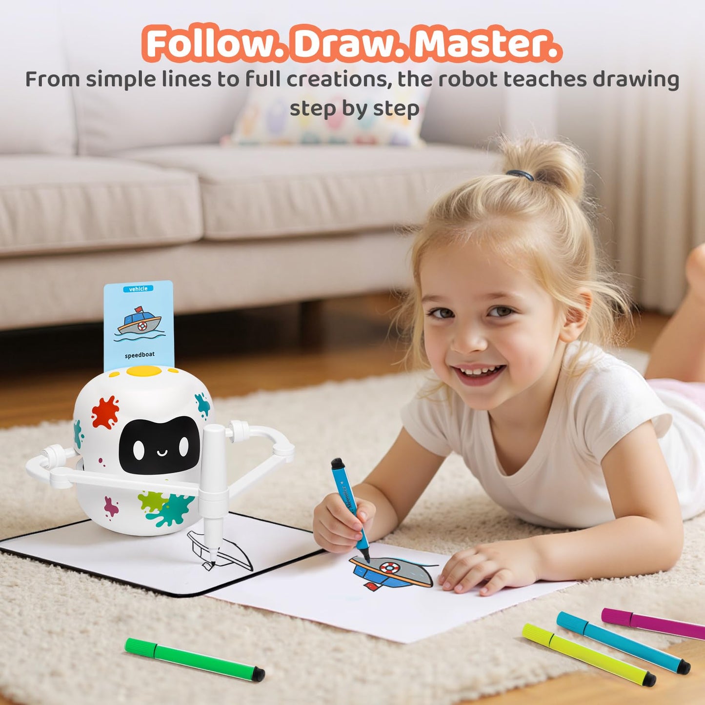 MeWaii Drawing Robot for Kids – 150 Cards, Educational Art Toy for Ages 8-12