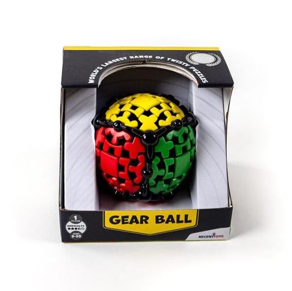 Meffert's Gear Ball – The Original Spinning 3D Brainteaser for Travel