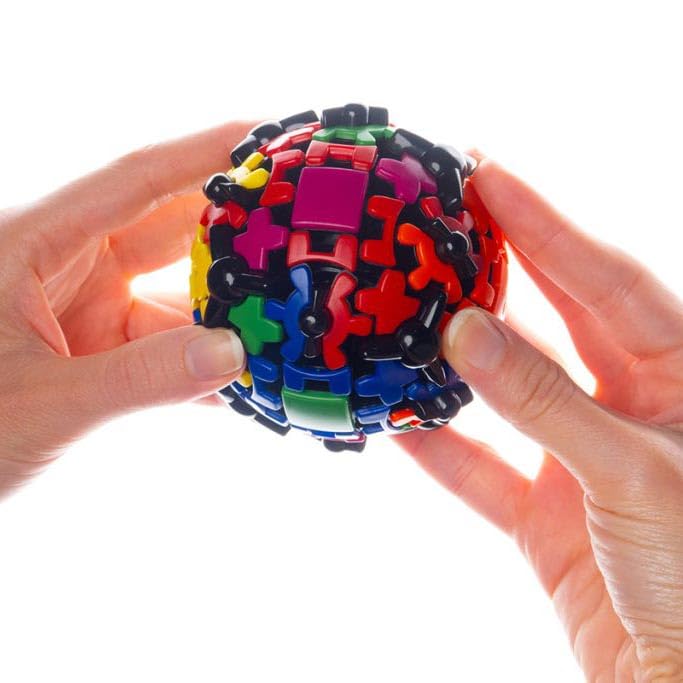 Meffert's Gear Ball – The Original Spinning 3D Brainteaser for Travel