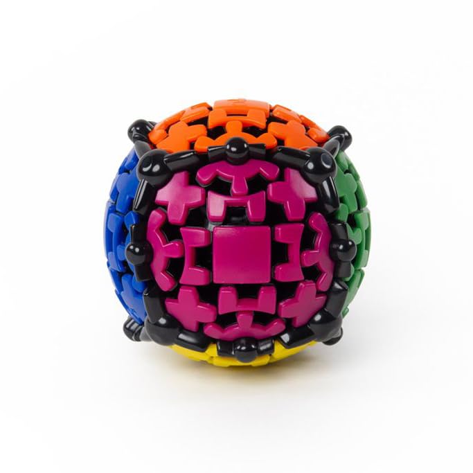 Meffert's Gear Ball – The Original Spinning 3D Brainteaser for Travel