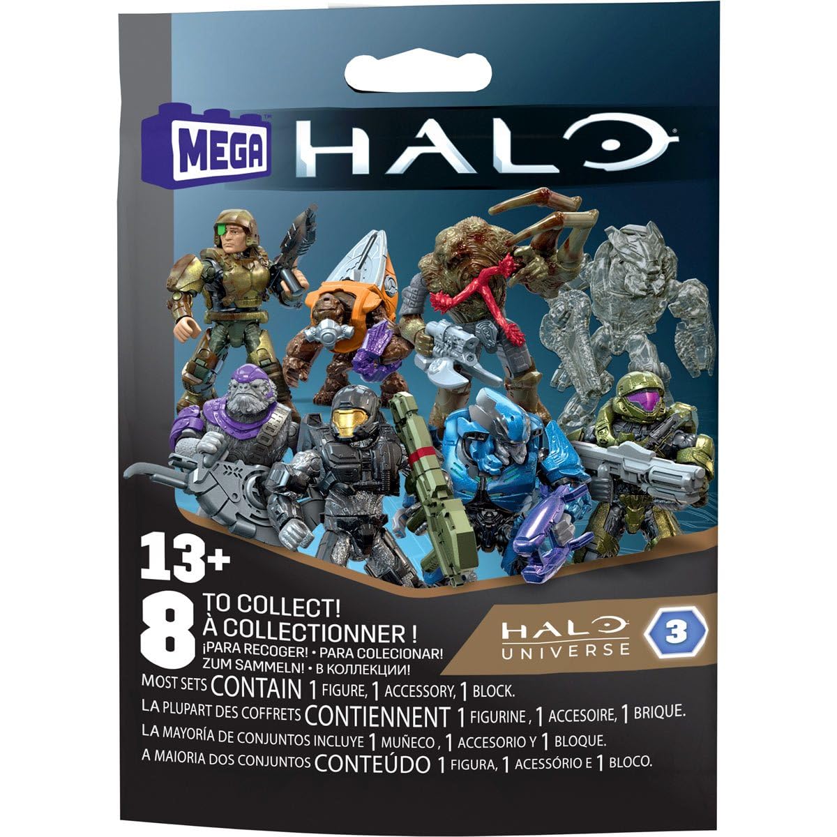 Mega Bloks Halo Maf Blind Bag – 8 Series 3 Collectible Figures with 12-Point Articulation