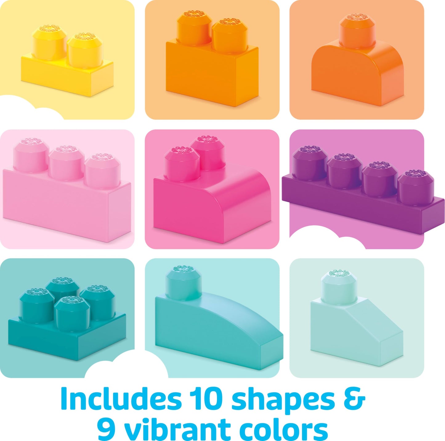 MEGA BLOKS First Builders Pink Bag – 80-Piece Toddler Blocks Set