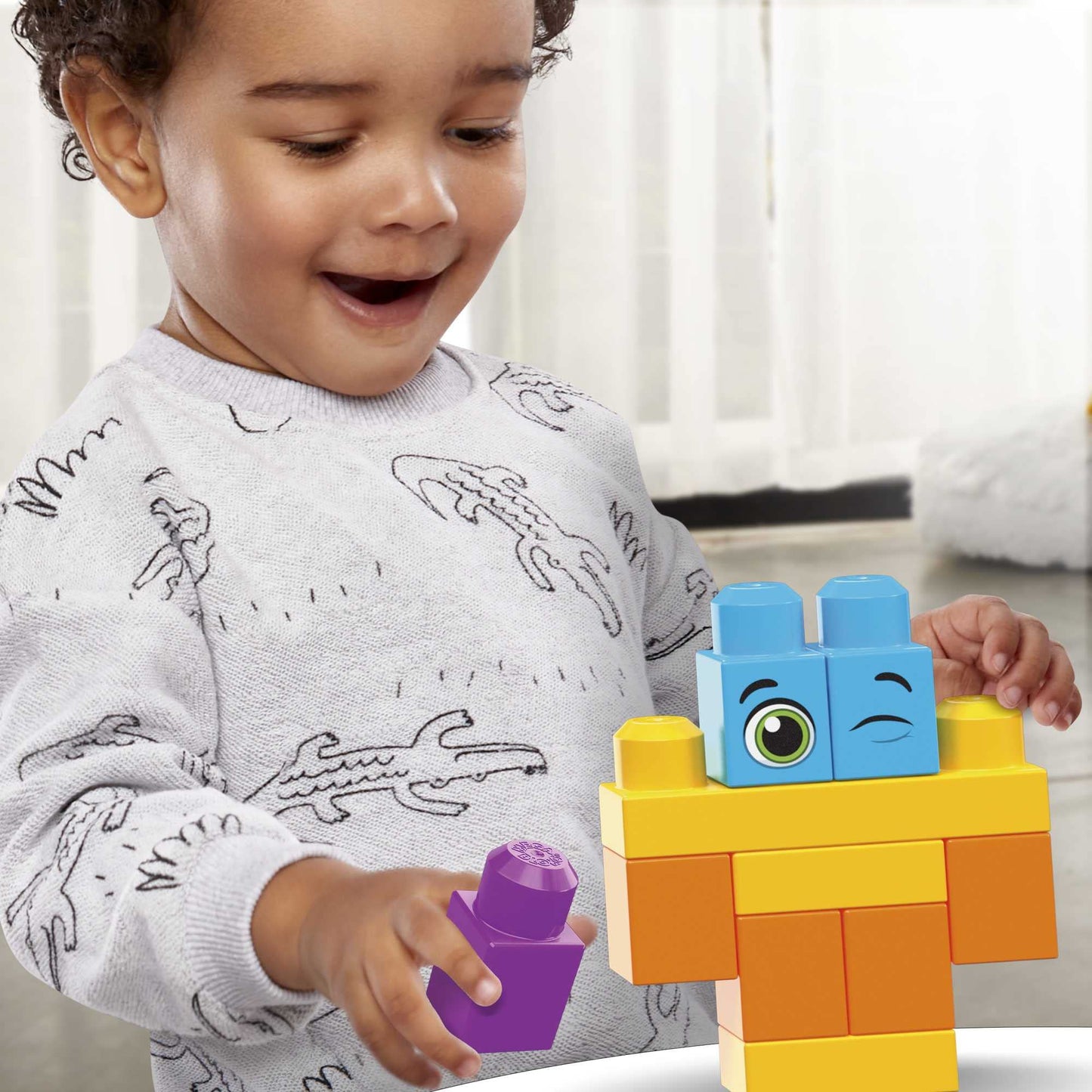 MEGA BLOKS First Builders Toddler Blocks Toys Set – 150-Piece Big Building Bag for Open-Ended Play (Blue) | Ages 1+