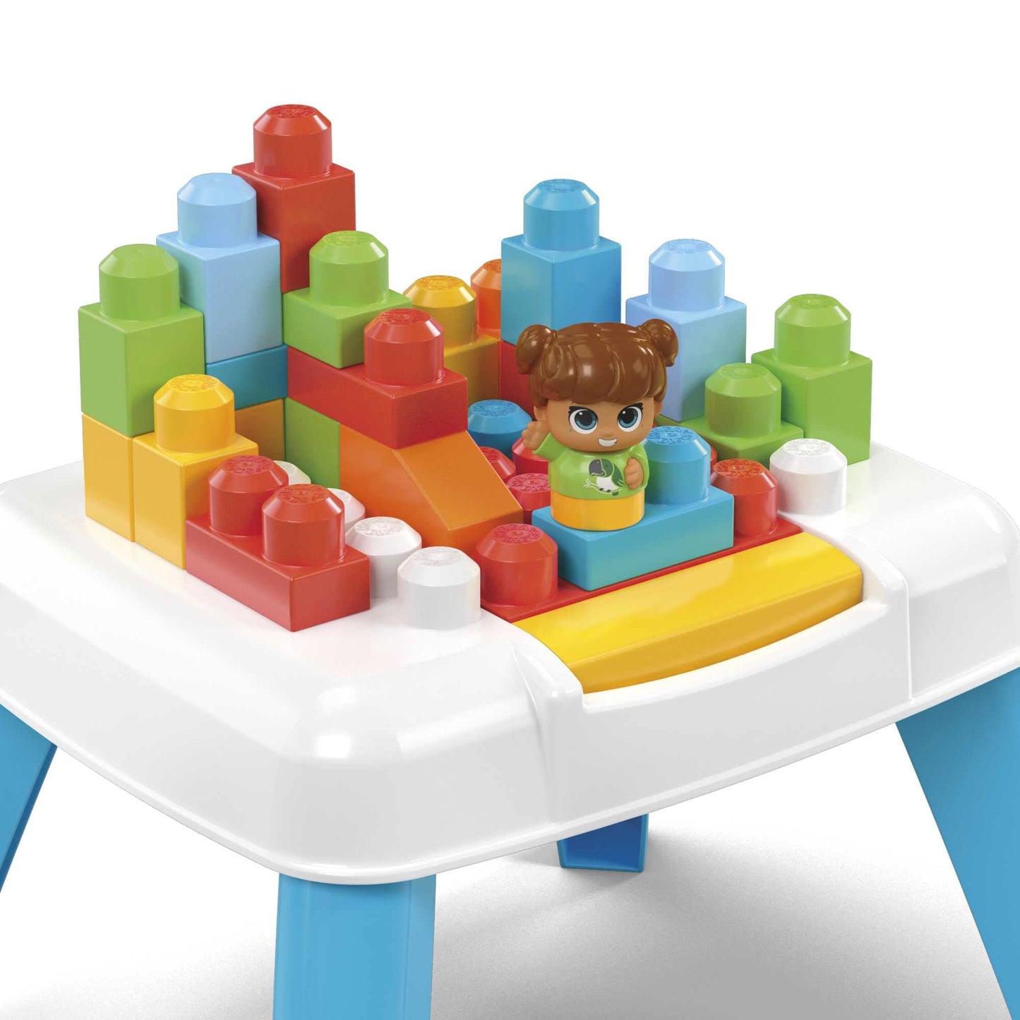 Mega Bloks Fisher-Price Build-n-Tumble Table – 25-Piece Toddler Blocks Set | Ages 1+
