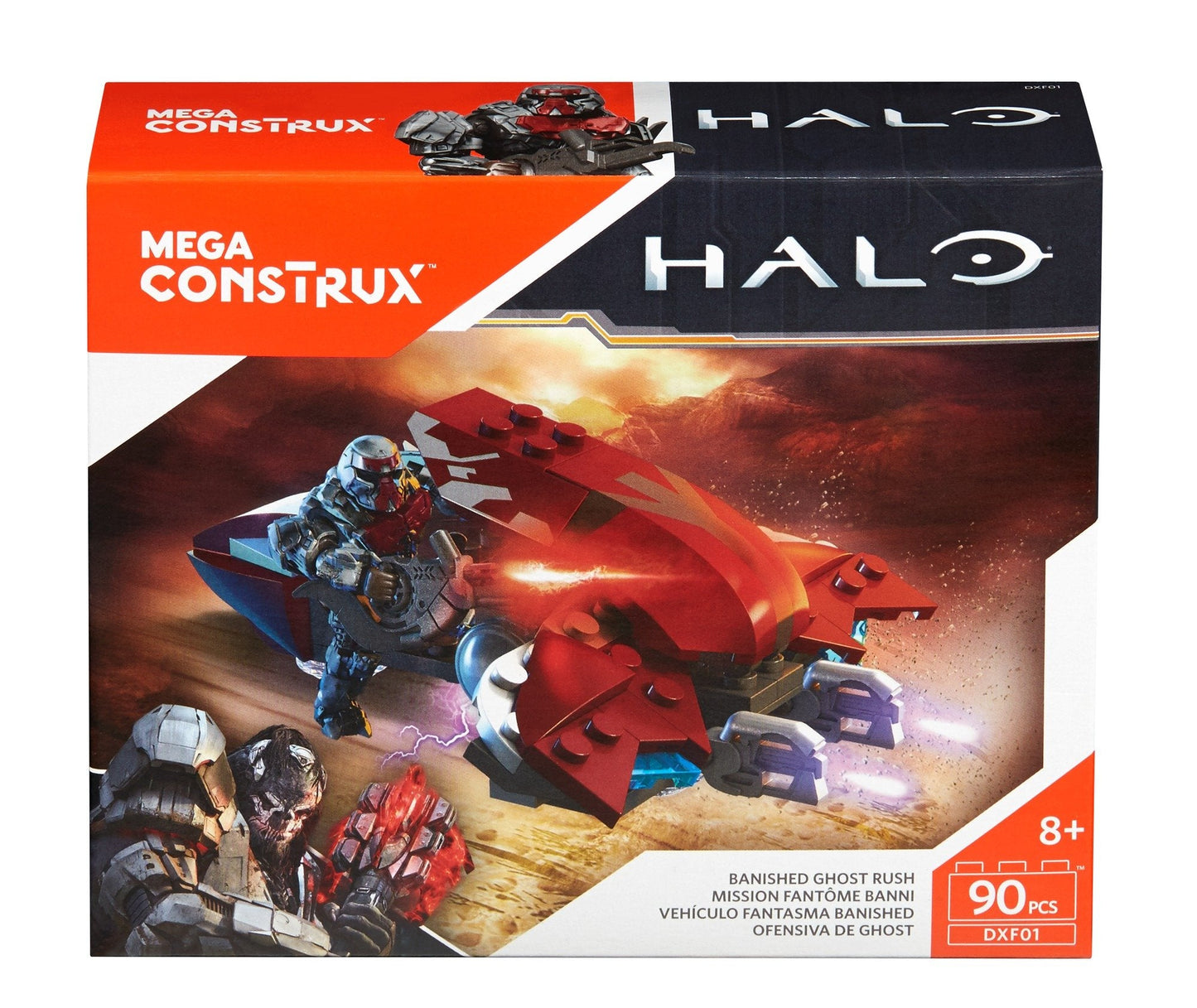 Mega Bloks Halo Banished Ghost Rush Building Set | Brute Figure & Ghost Vehicle