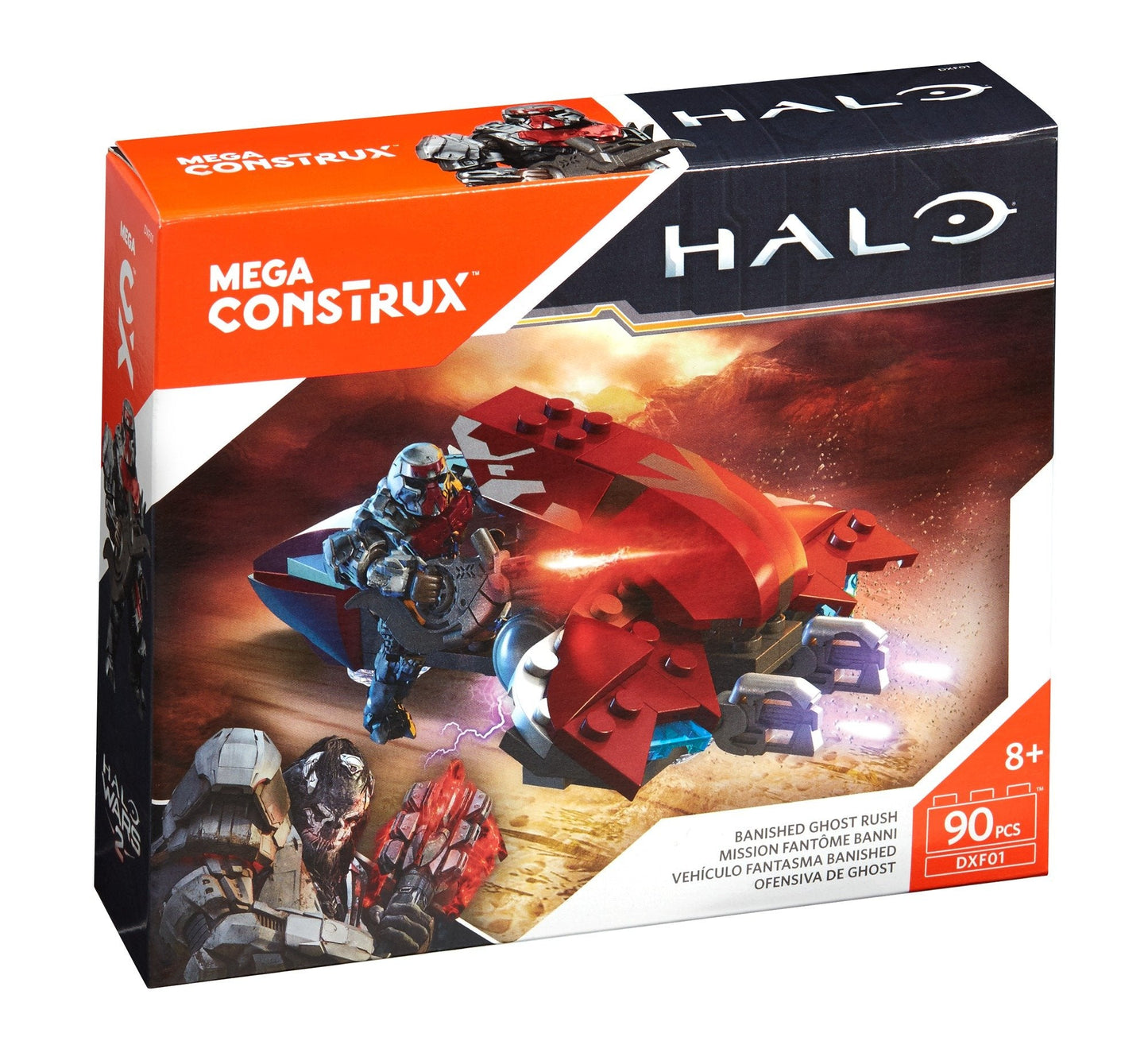 Mega Bloks Halo Banished Ghost Rush Building Set | Brute Figure & Ghost Vehicle