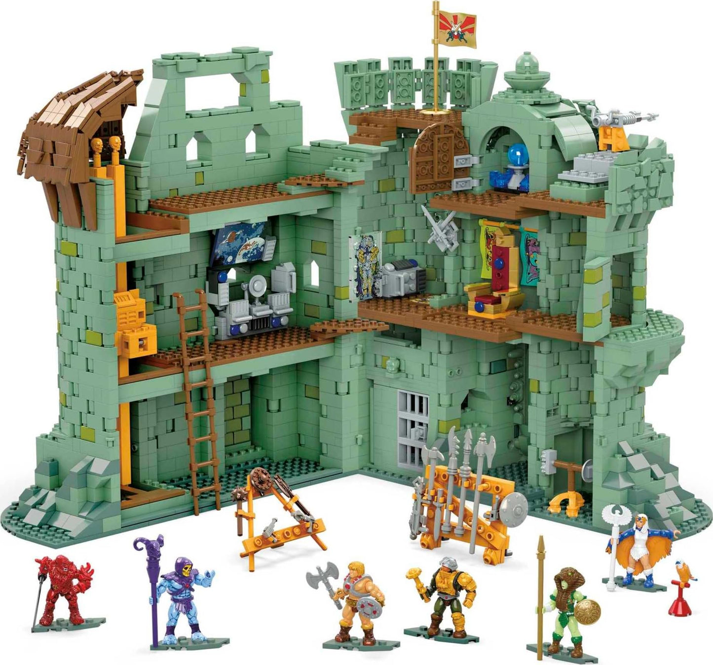 MEGA Castle Grayskull Building Set – 3508 Pieces, 6 Poseable Micro Figures, 13+ Inches Tall | Mega Brands