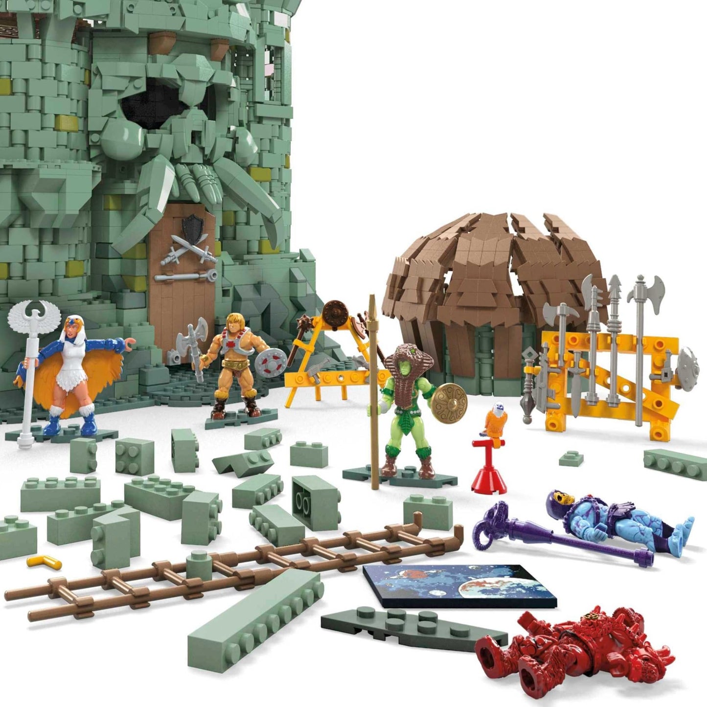 MEGA Castle Grayskull Building Set – 3508 Pieces, 6 Poseable Micro Figures, 13+ Inches Tall | Mega Brands