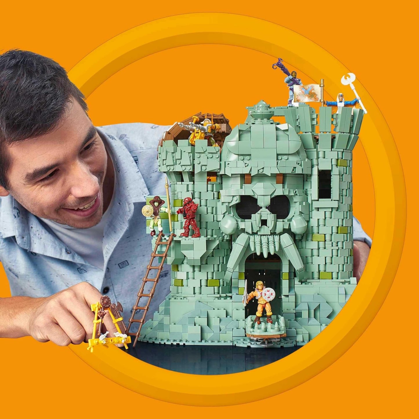 MEGA Castle Grayskull Building Set – 3508 Pieces, 6 Poseable Micro Figures, 13+ Inches Tall | Mega Brands