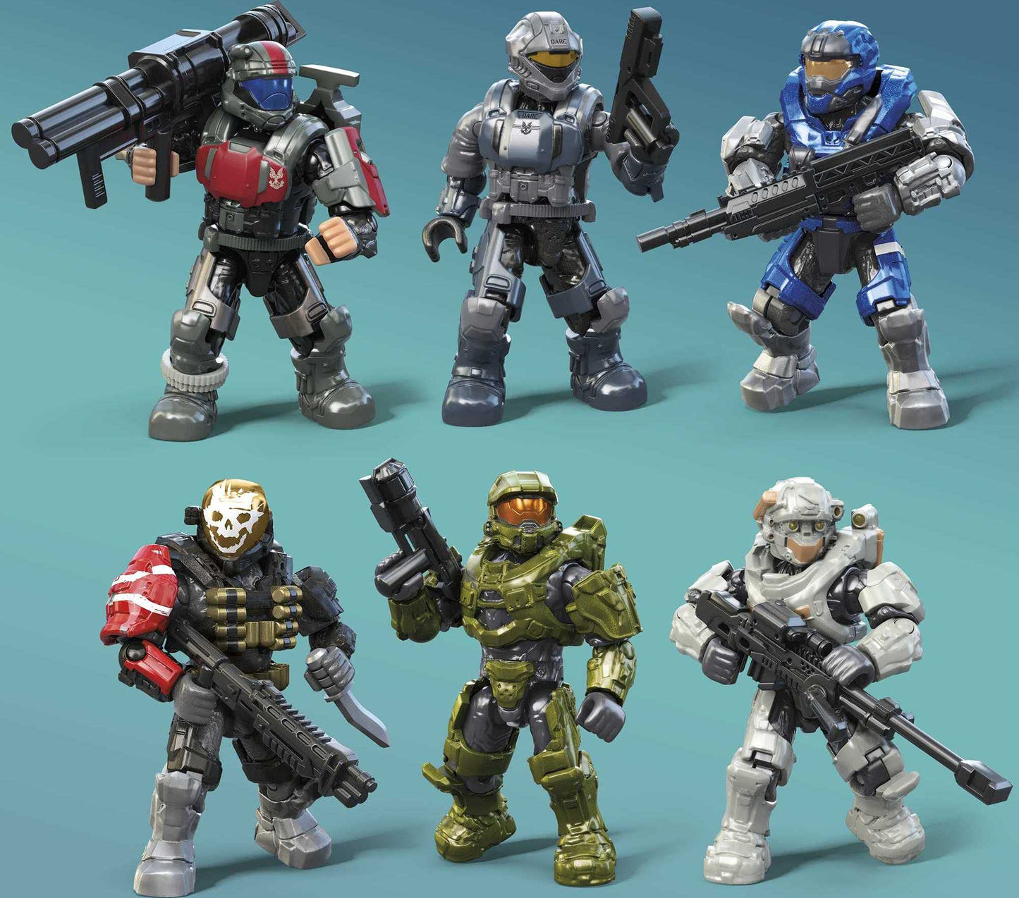 MEGA Halo Action Figure Building Toys Set — 20th Anniversary Collector Pack | 352 Pieces, 20 Poseable Figures | Mega Brands