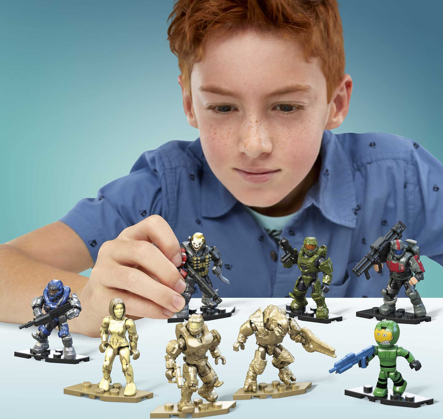 MEGA Halo Action Figure Building Toys Set — 20th Anniversary Collector Pack | 352 Pieces, 20 Poseable Figures | Mega Brands