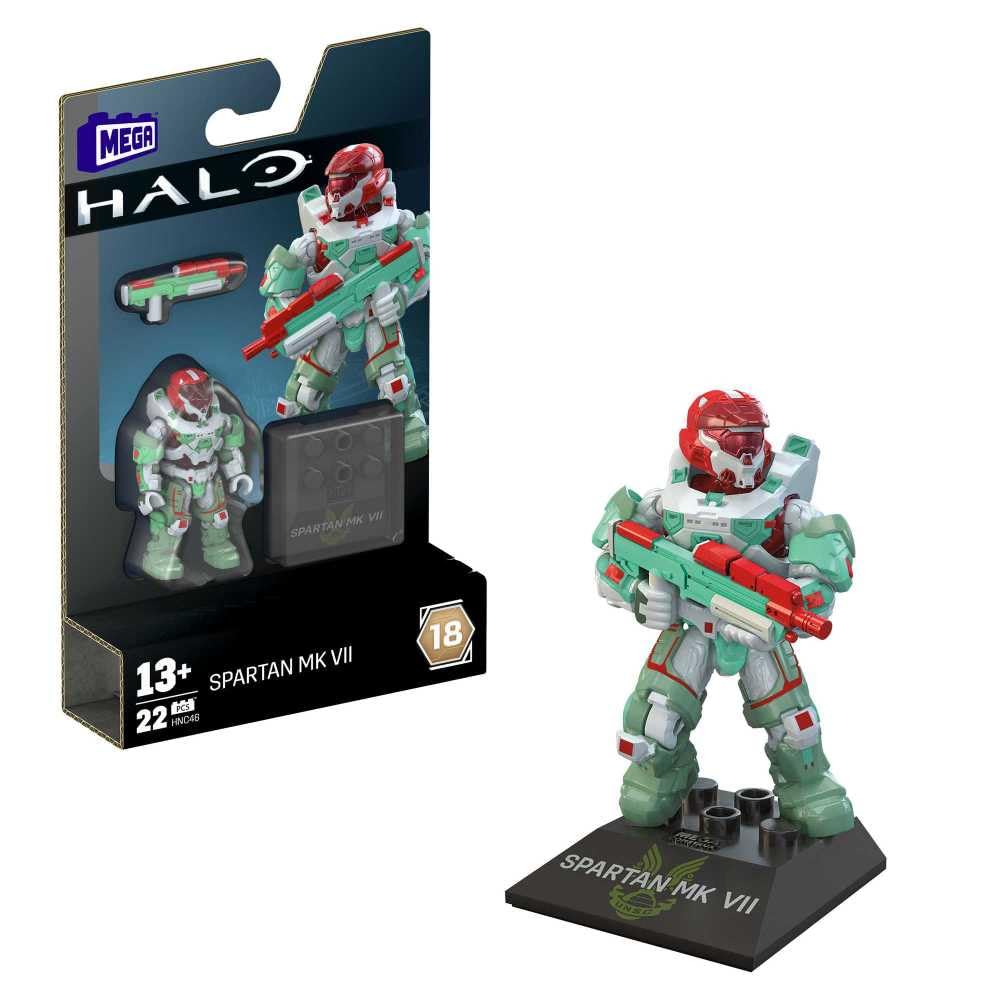 Halo Heroes Spartan MK VII Series 18 Micro Figure | Mega Brands