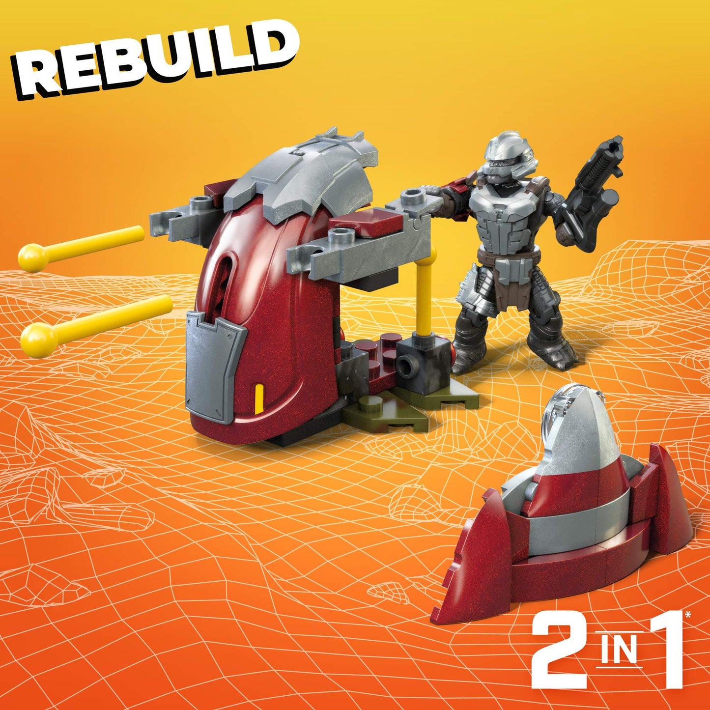 Mega Construx Halo Hijacked Ghost Vehicle – Halo Infinite Construction Set | Mega Brands