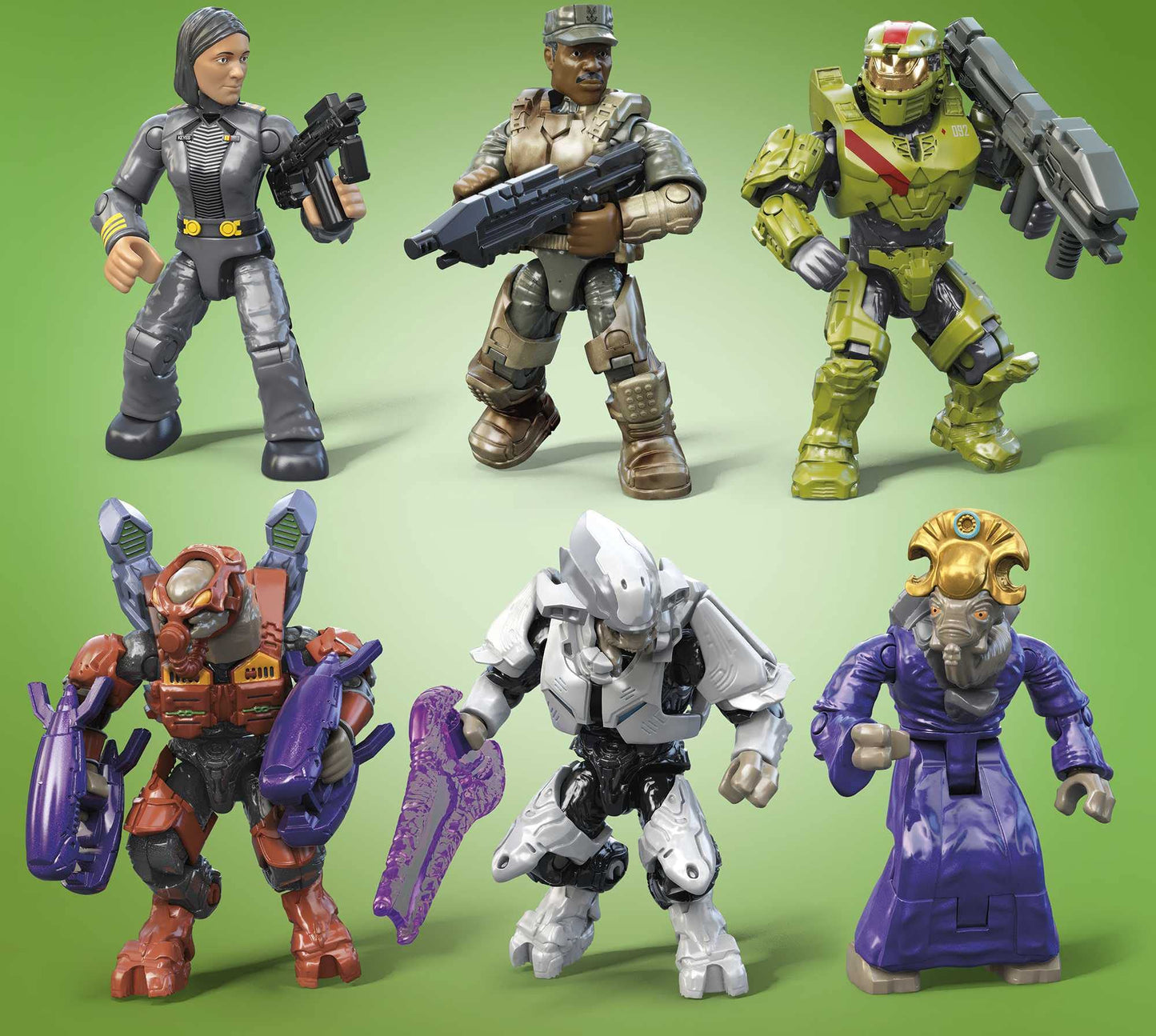 MEGA Halo Action Figure Building Toys Set — 20th Anniversary Collector Pack | 352 Pieces, 20 Poseable Figures | Mega Brands