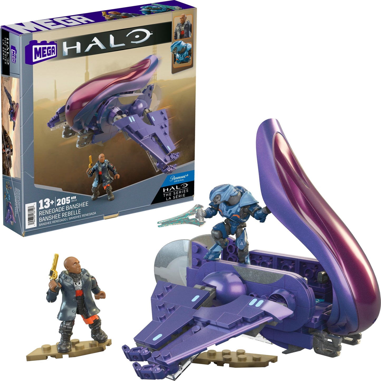 Mega Brands MEGA Halo The Series Renegade Banshee Vehicle Set – 205 Pieces, 2 Figures