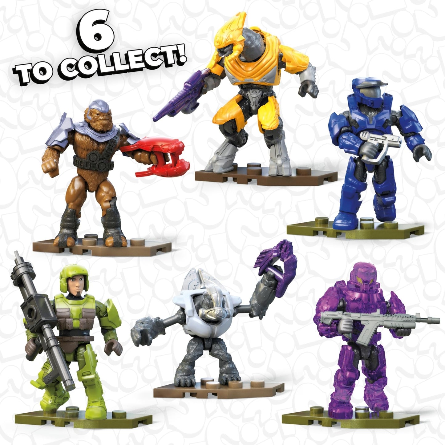 MEGA Halo Series 3 Action Figures – Poseable Micro Figures with Stands | Mega Brands