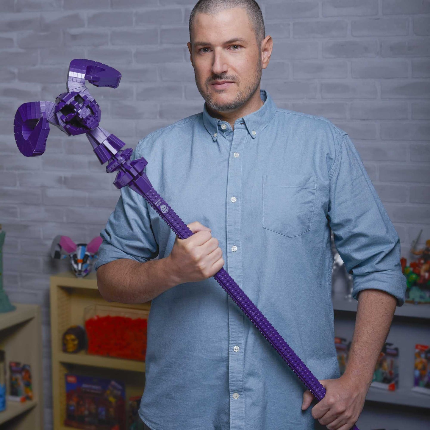 MEGA Masters of The Universe Havoc Staff Building Set – 741 Pieces, 40.5-Inch Length | Mega Brands