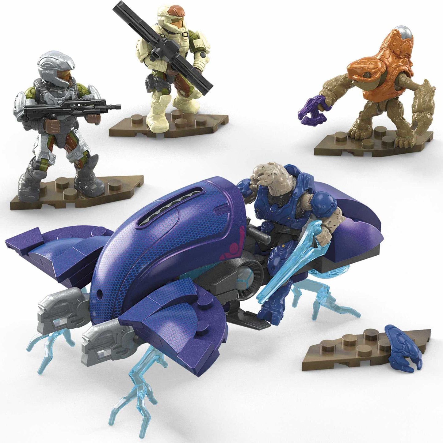 MEGA Halo Ghost of Requiem Building Set – 135 Pieces, 4 Micro Figures | Mega Brands
