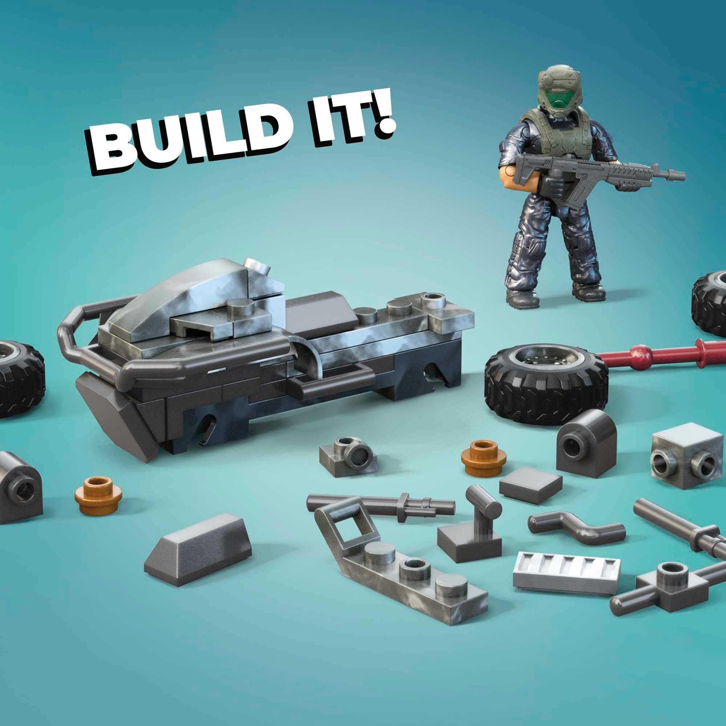 MEGA Halo UNSC Gungoose Gambit Attack Vehicle – 133-Piece Building Set | Mega Brands