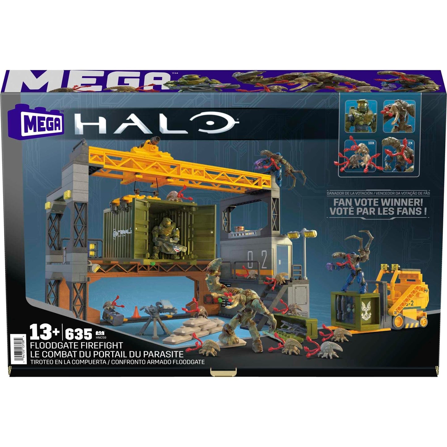 MEGA Halo Infinite Floodgate Firefight Building Set — 634 Pieces, 4 Micro Action Figures | Mega Brands | Amazon Exclusive