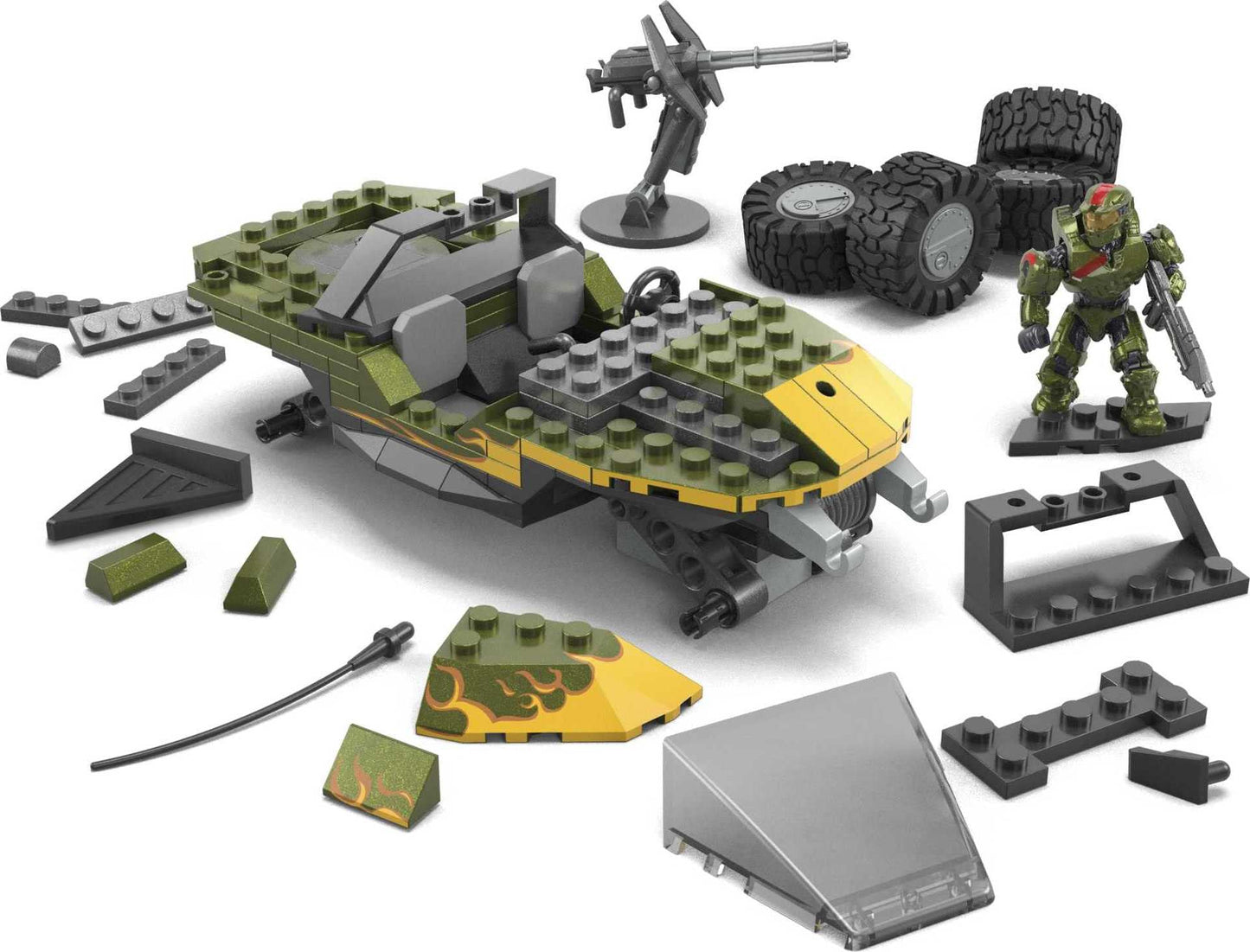 Mega Halo Red Team Warthog Rescue – 324-Piece Building Set by Mega Brands