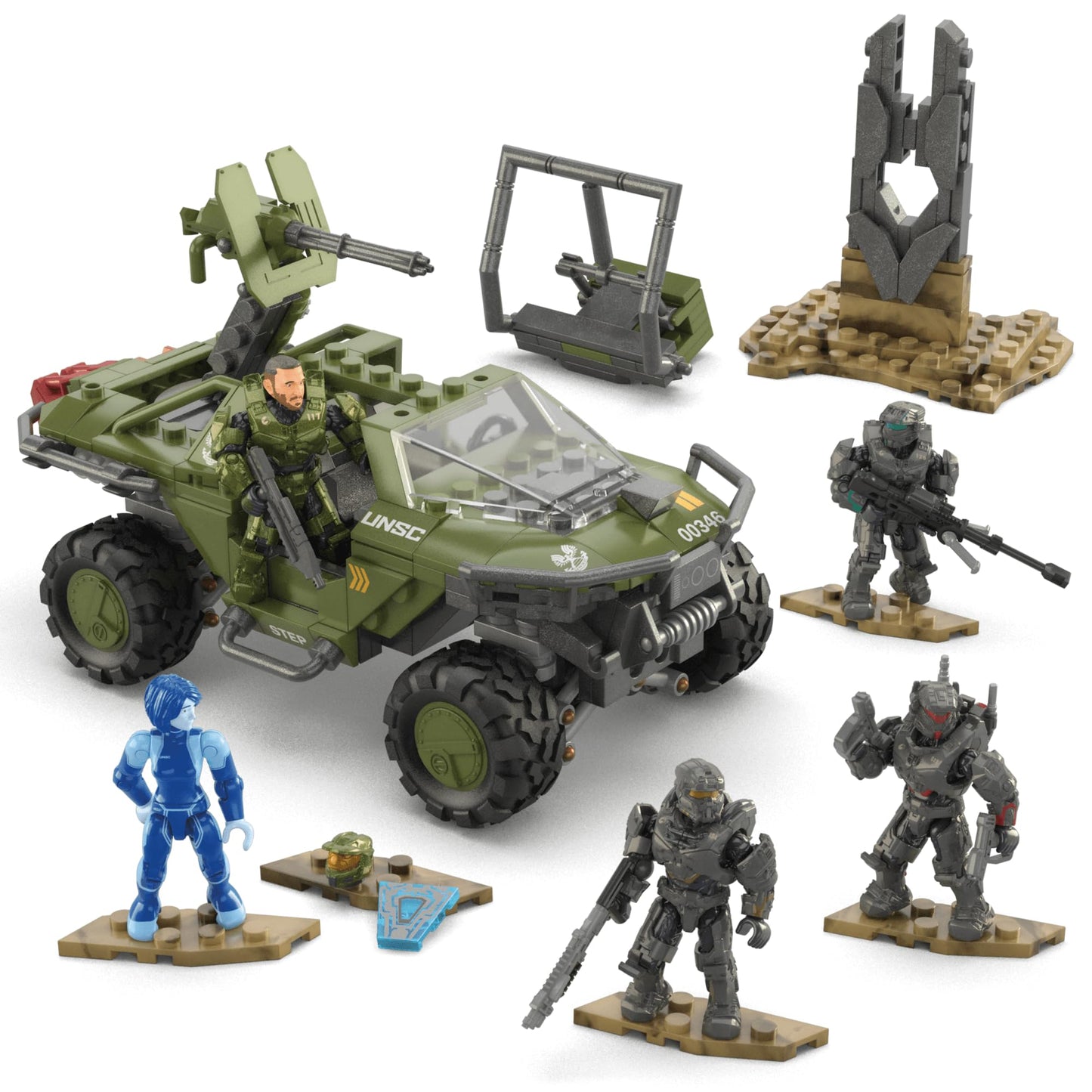 MEGA Halo The Series Warthog ATV Building Set – 469 Pieces, 5 Figures | Amazon Exclusive