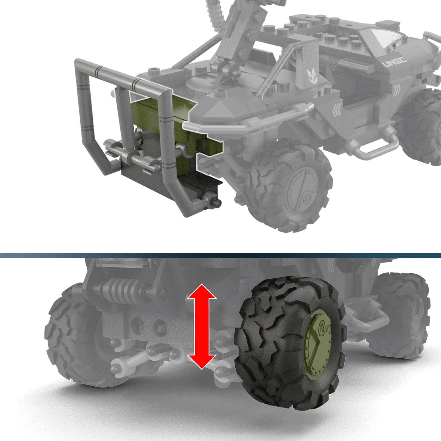 MEGA Halo The Series Warthog ATV Building Set – 469 Pieces, 5 Figures | Amazon Exclusive