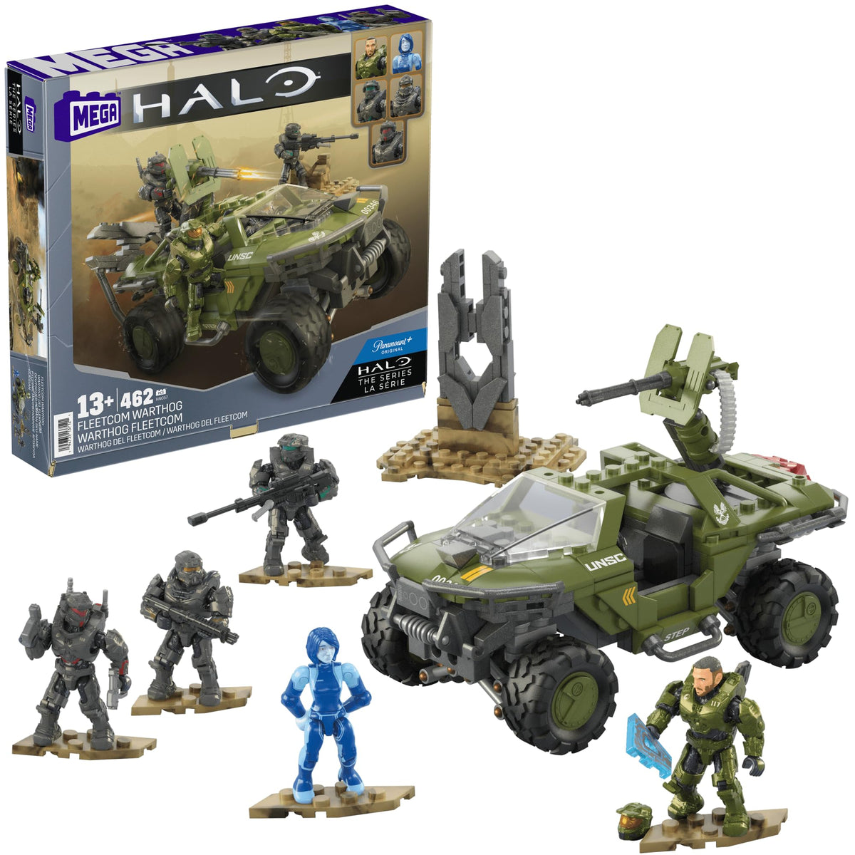 MEGA Halo The Series Warthog ATV Building Set – 469 Pieces, 5 Figures | Amazon Exclusive