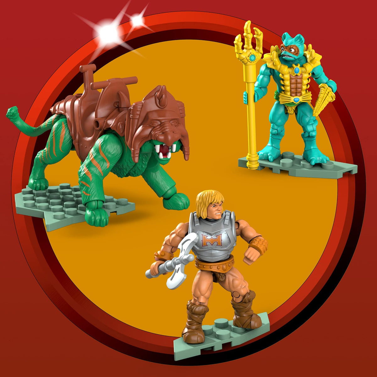 Mega Construx Masters of the Universe Battle Cat Vs. Roton – Buildable Roton Vehicle & Battle Cat Set by Mega Brands