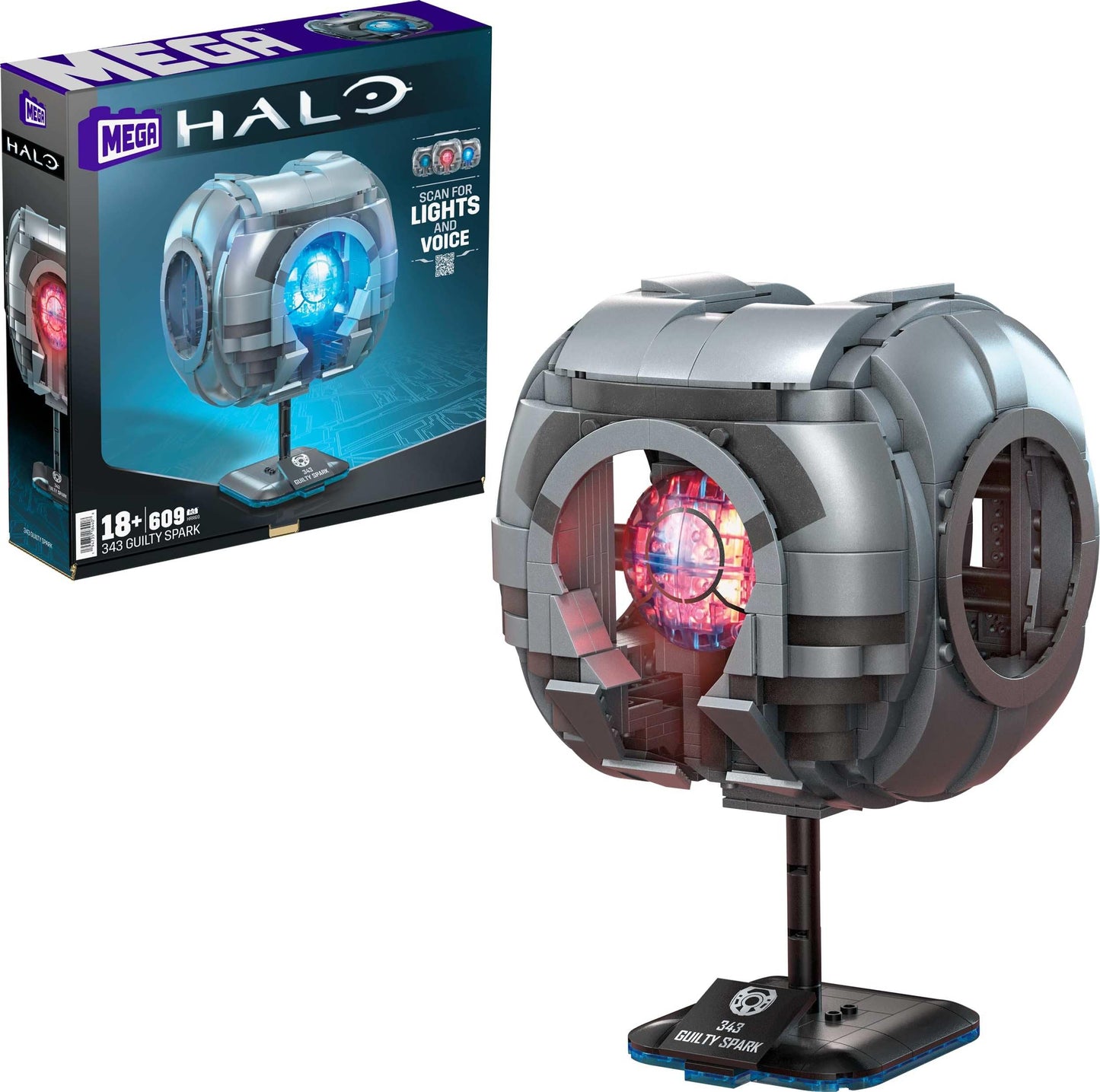 MEGA Halo 343 Guilty Spark Build & Display Model with Lights & Sounds