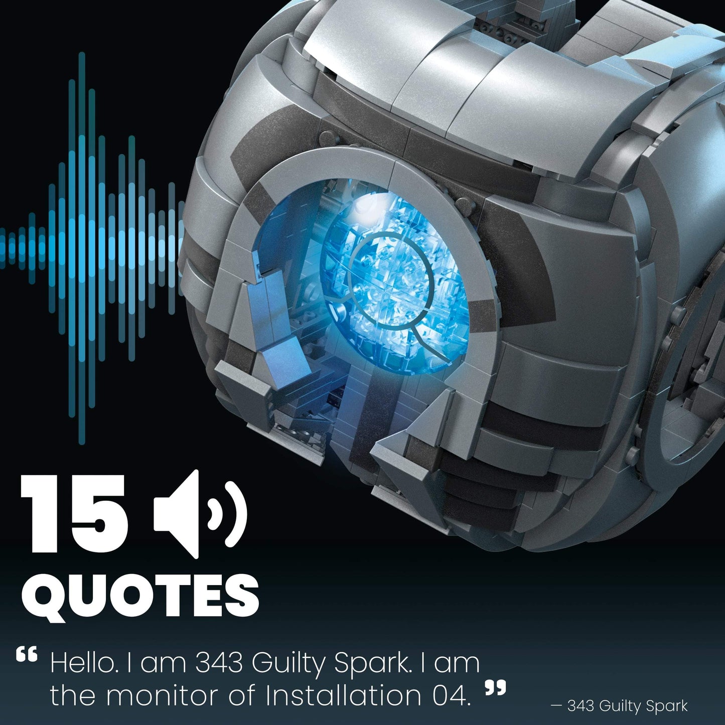 MEGA Halo 343 Guilty Spark Build & Display Model with Lights & Sounds