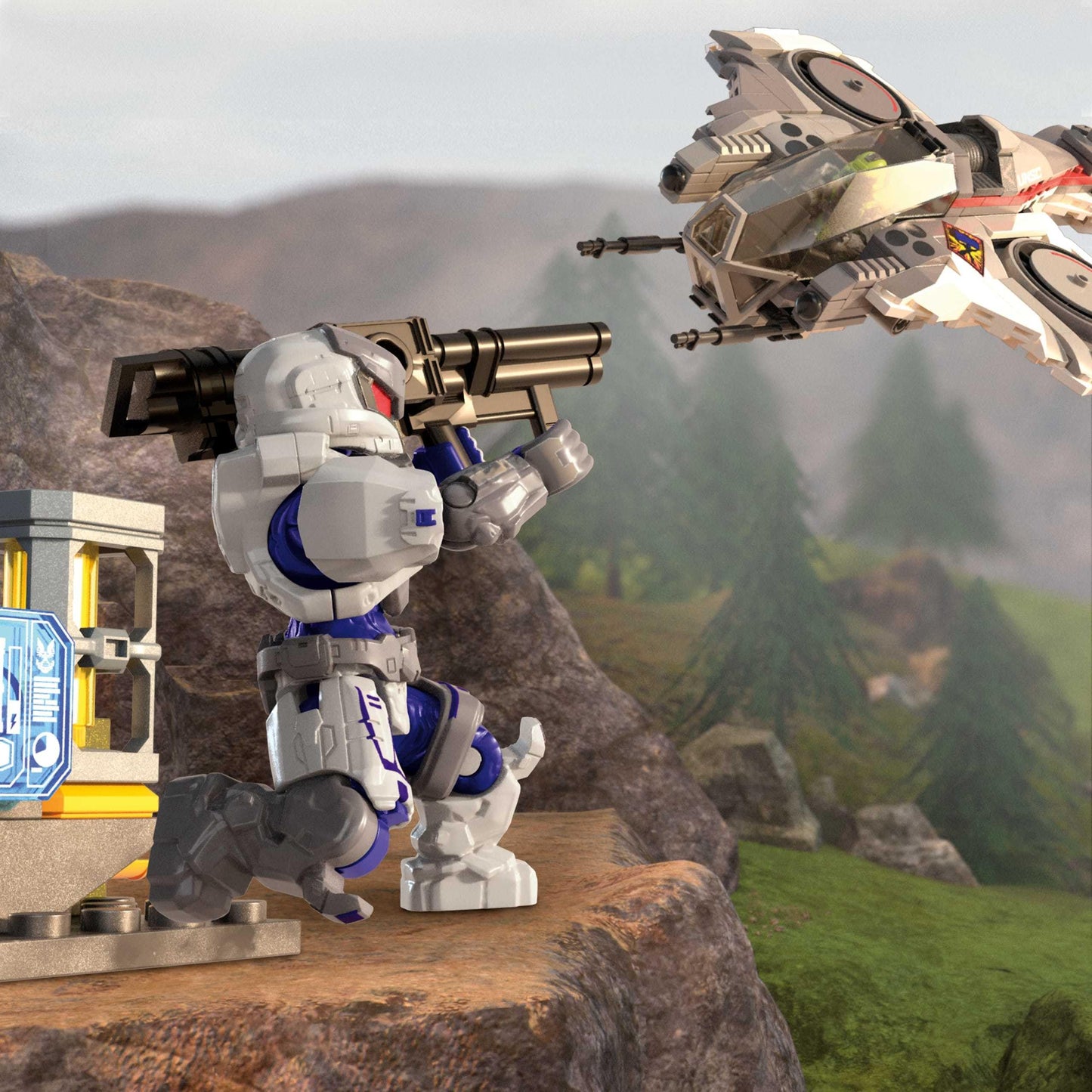 MEGA Halo Arctic Burn Wasp Building Toy – 342 Pieces, 2 Poseable Figures | MEGA Brands