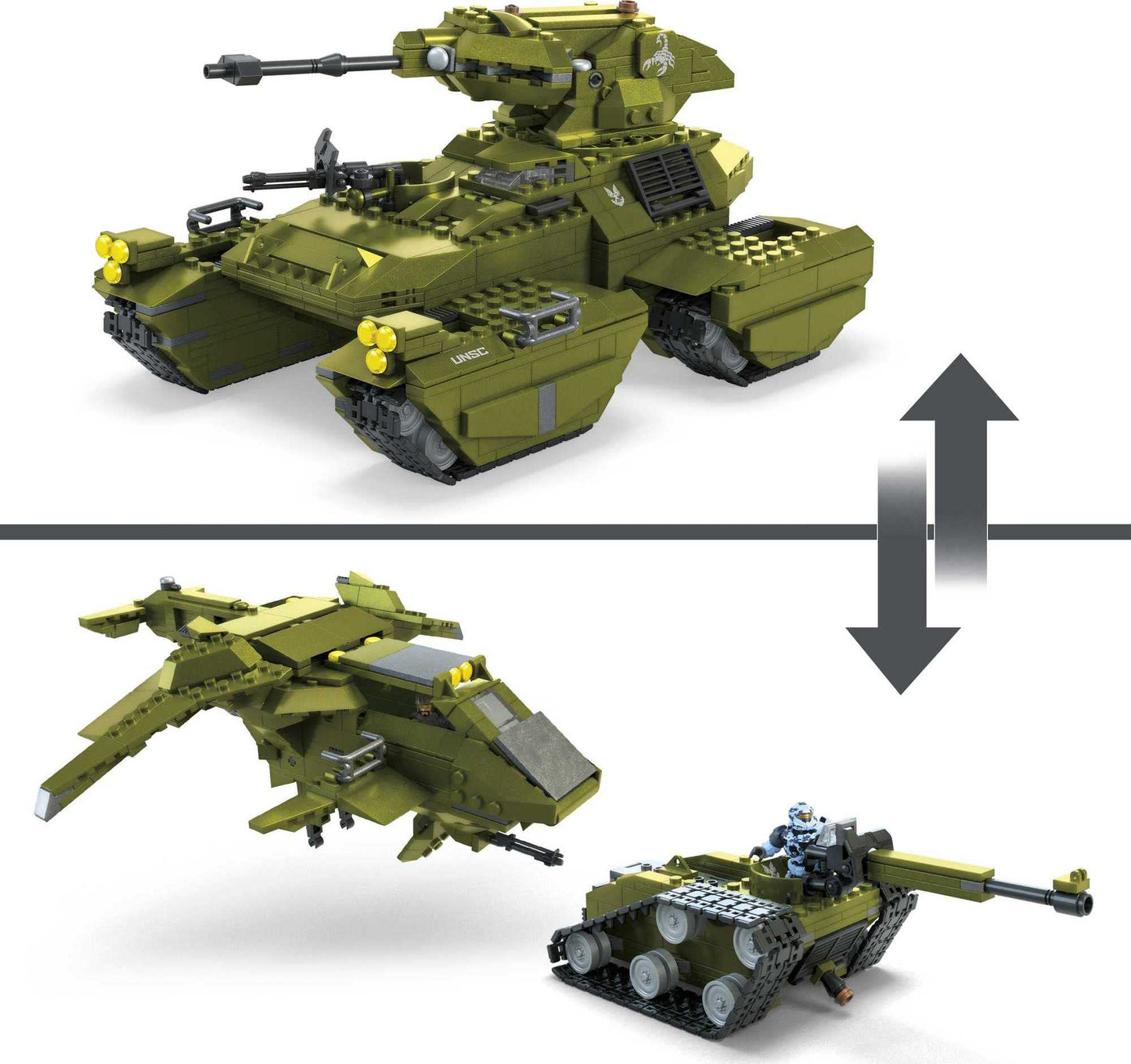 MEGA Halo Scorpion Clash Tank – 993 Pieces, 5 Micro Figures | Mega Brands