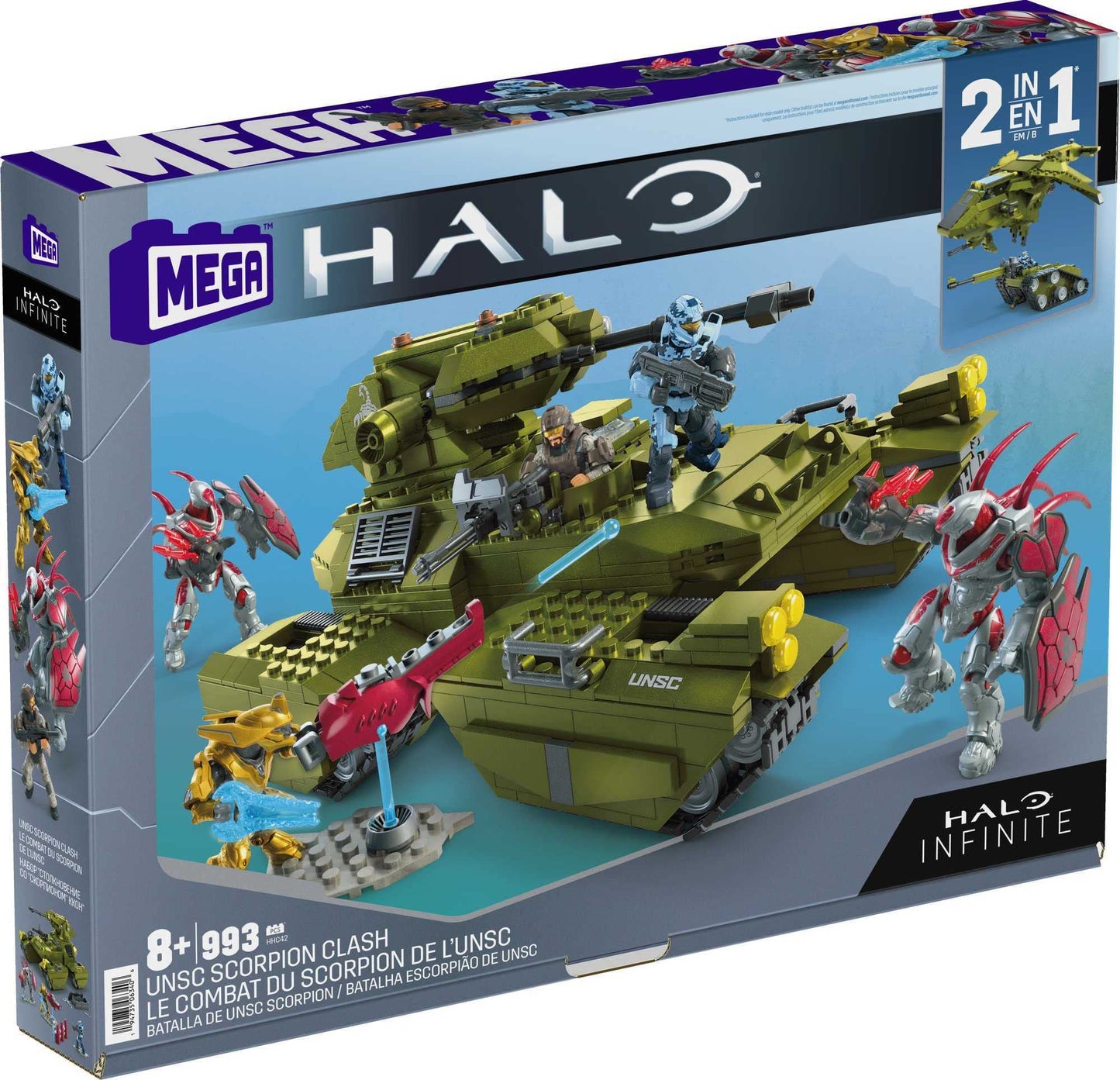 MEGA Halo Scorpion Clash Tank – 993 Pieces, 5 Micro Figures | Mega Brands