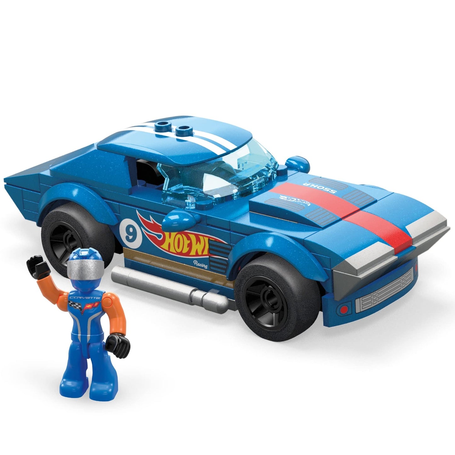 MEGA Hot Wheels Corvette Grand Sport Building Toy – 88 Pieces | Mega Brands, Ages 5+