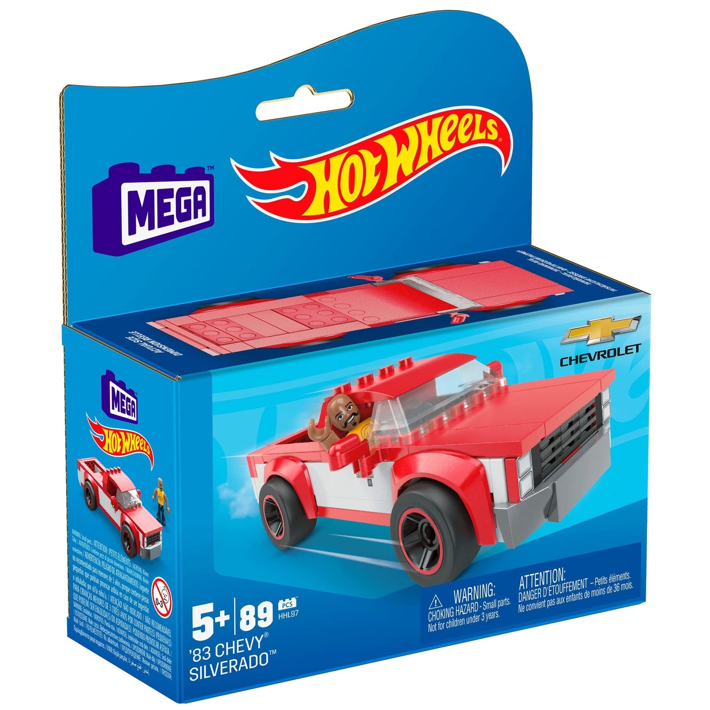 MEGA Hot Wheels 83 Chevy Silverado Building Toy – 89 Pieces | Mega Brands