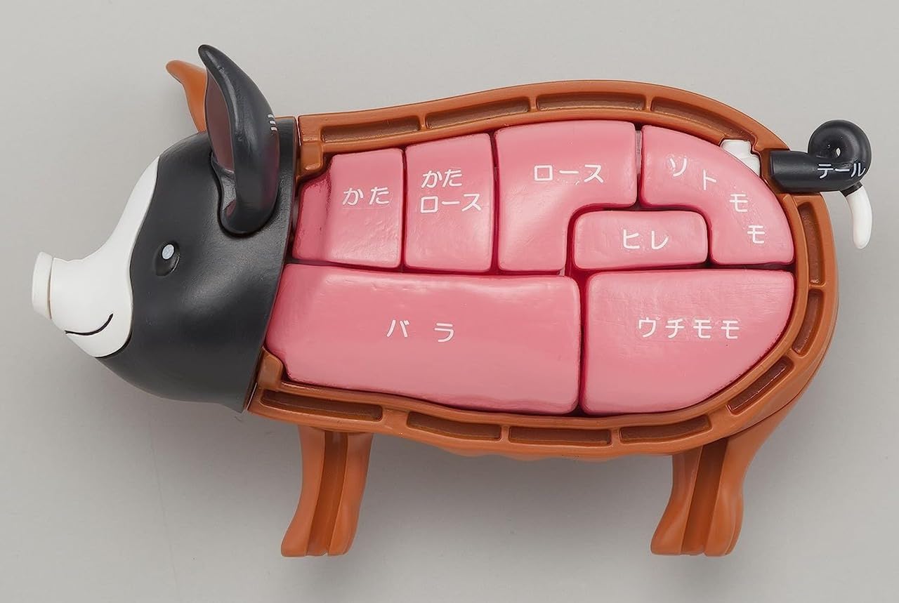 Megahouse Pork Puzzle Kaitai Puzzle | 47-Piece Plastic Pig Puzzle