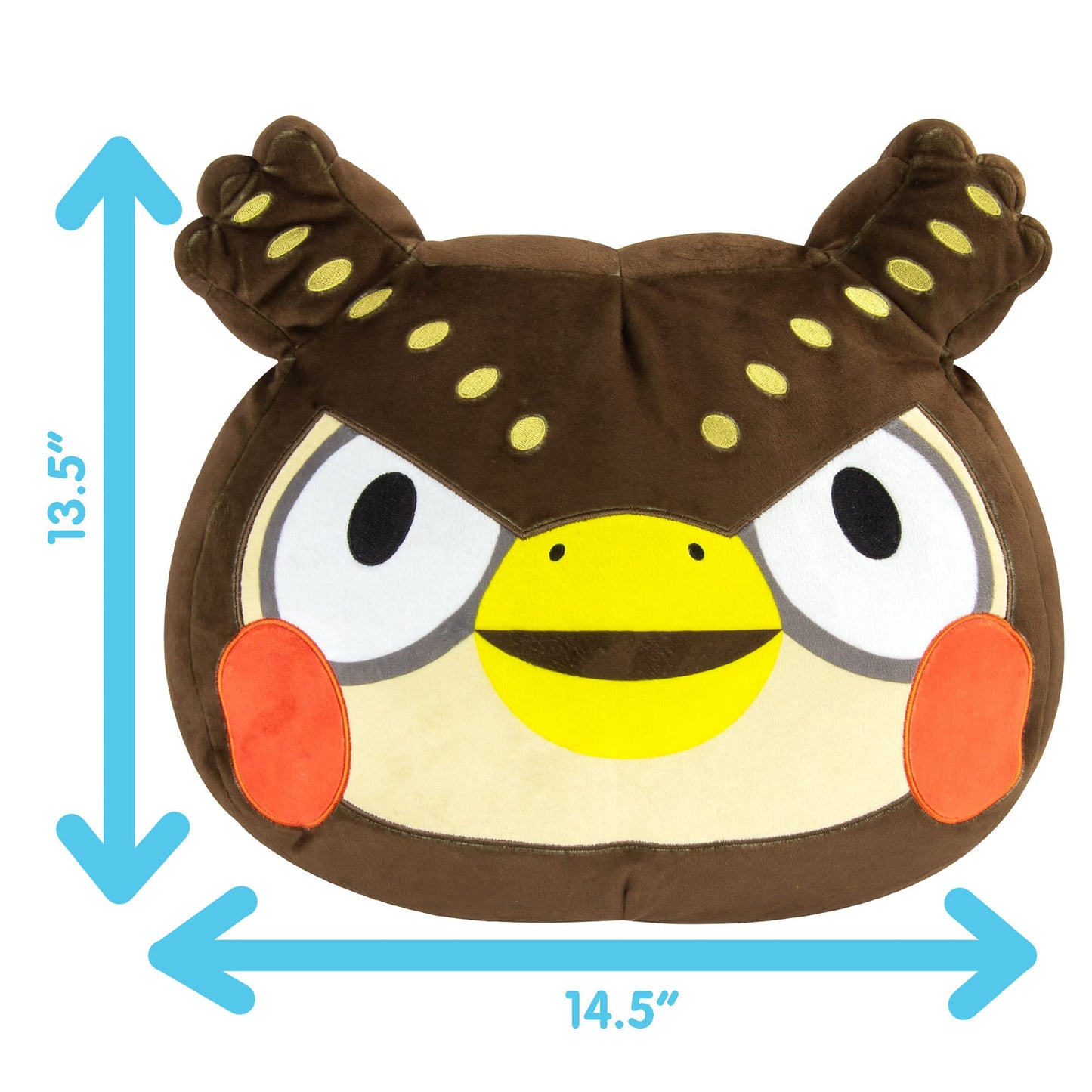 Megasketcher Club Mocchi Mocchi Blathers Plush – 15-Inch Animal Crossing Squishy Plush
