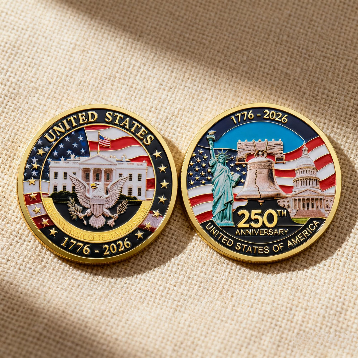 MEGLORT 250th Anniversary Challenge Coin - Double-Sided Commemorative 1.57 inch