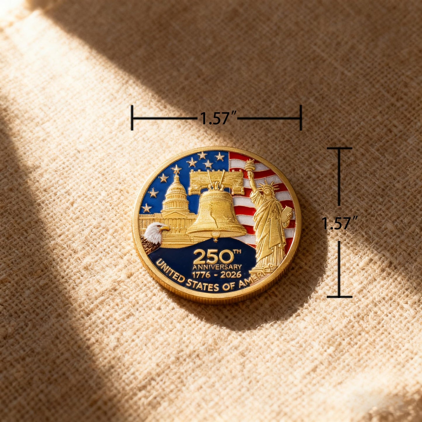 MEGLORT 250th Anniversary Challenge Coin – Double-Sided 1.57\" Collectible