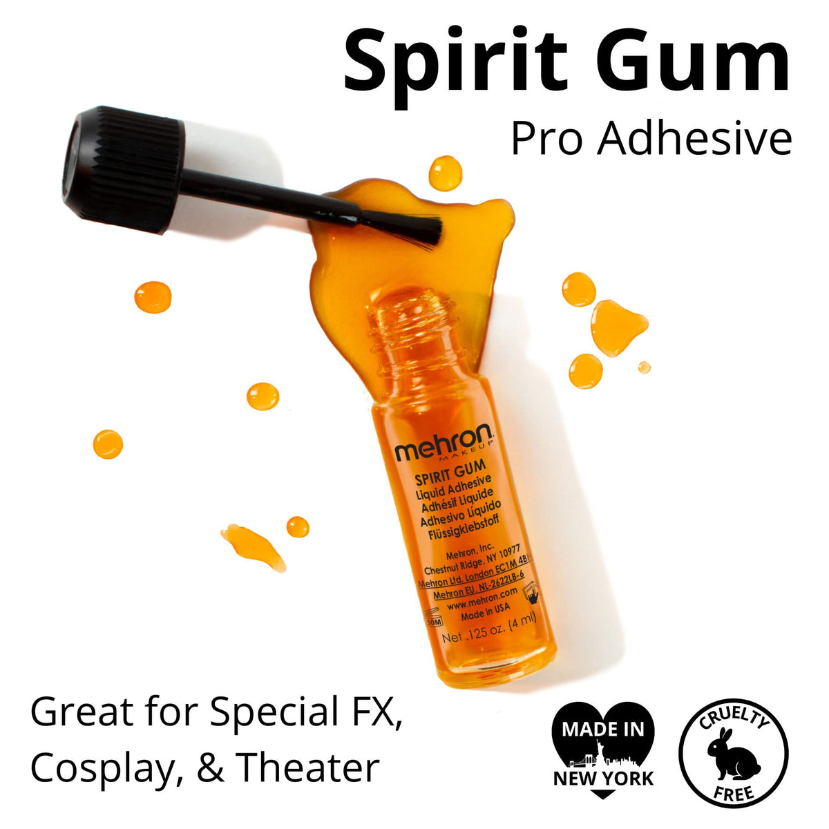 Mehron Spirit Gum & Remover Combo Kit | Pro Adhesive & Remover for Face, Skin & Body