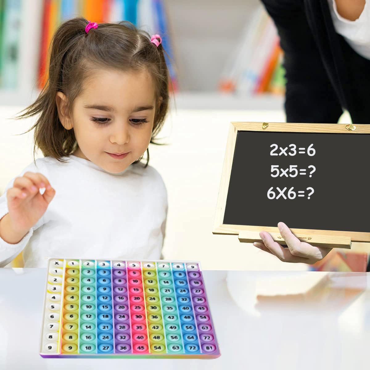 MEIBK Rainbow 9x9 Multiplication Table – Colorful Learning Board for Kids