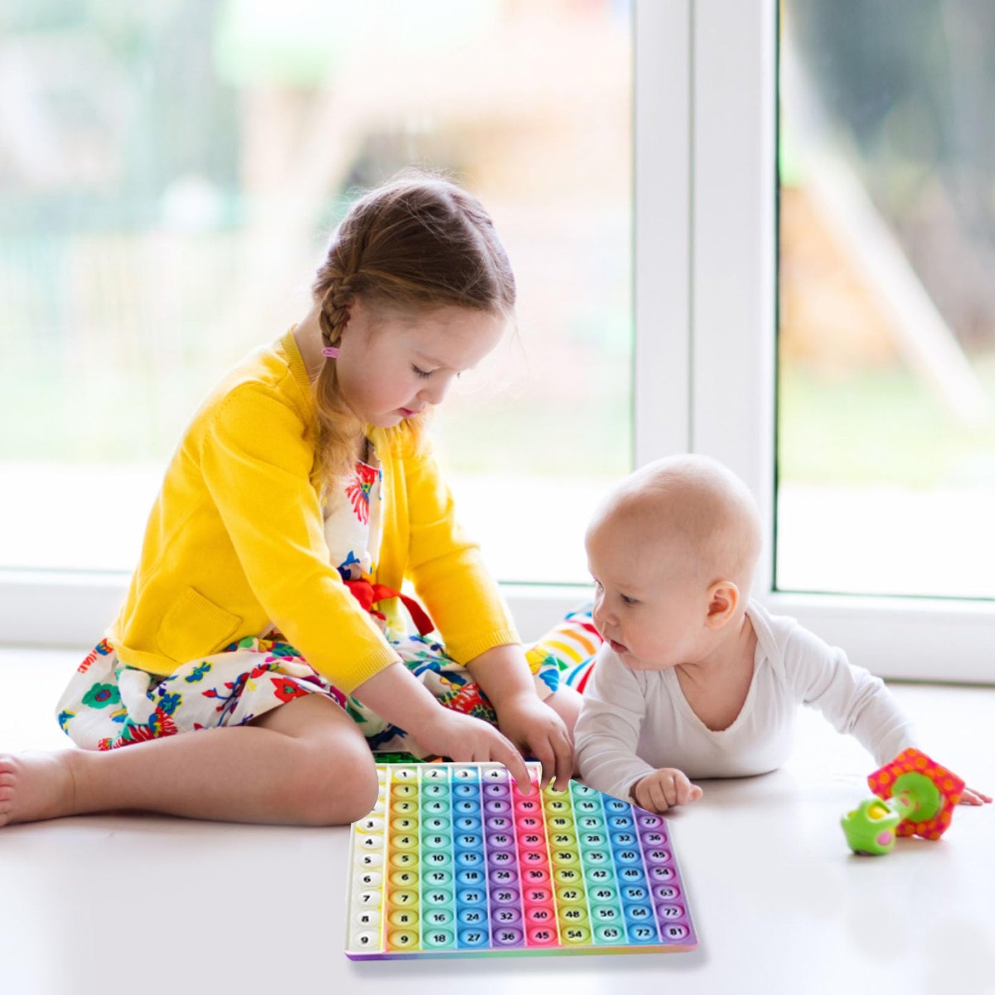 MEIBK Rainbow 9x9 Multiplication Table – Colorful Learning Board for Kids